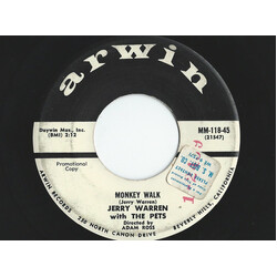 Jerry Warren / The Pets (9) Monkey Walk USED VINYL 7INCH 45 RPM SINGLE PROMO