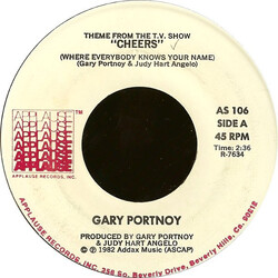 Gary Portnoy Theme From The T.V. Show "Cheers" (Where Everybody Knows Your Name) / Jenny USED VINYL 7INCH 45 RPM SINGLE