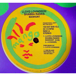 Lloyd Lovindeer / Shabba Ranks / Admiral Bailey Manhunt / The Girls Them Good USED VINYL 12INCH 33 S RPM PROMO