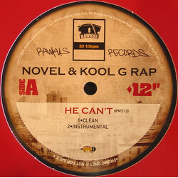 Novel / Kool G Rap He Can't USED VINYL 12INCH 33 S RPM PROMO