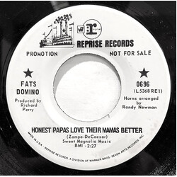 Fats Domino Honest Papas Love Their Mamas Better / One For The Highway USED VINYL 7INCH 45 RPM PROMO