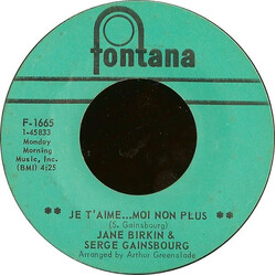 Jane Birkin / Serge Gainsbourg Je T'aime...Moi Non Plus / Jane B VINYL 7" USED
