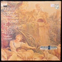 Wolfgang Amadeus Mozart / The Academy Of St. Martin-in-the-Fields / Sir Neville Marriner Symphonies 34, 38 «Prague» & Menuetto Vinyl LP USED