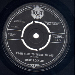 Hank Locklin From Here To There To You USED VINYL 7INCH 45 RPM SINGLE