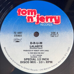 D-R-U-M Lalabye USED VINYL 12INCH 33 S RPM STEREO