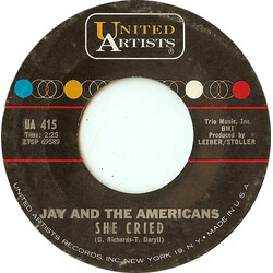 Jay & The Americans She Cried USED VINYL 7INCH 45 RPM SINGLE STYRENE