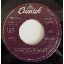 Peabo Bryson / Roberta Flack Tonight I Celebrate My Love USED VINYL 7INCH SINGLE