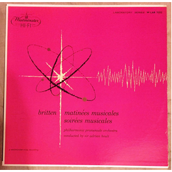 Benjamin Britten / The Philharmonic Promenade Orchestra / Sir Adrian Boult Matinées Musicales / Soirées Musicales Vinyl LP USED