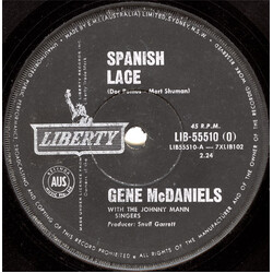 Eugene McDaniels / The Johnny Mann Singers Spanish Lace / Somebody's Waiting USED VINYL 7INCH 45 RPM SINGLE