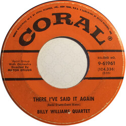 Billy Williams Quartet Steppin' Out Tonight / There I've Said It Again USED VINYL 7INCH 45 RPM SINGLE