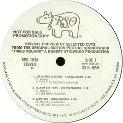 Various Special Preview Of Selected Cuts From The Original Motion Picture Soundtrack "Times Square" A Robert Stigwood Production USED VINYL 12INCH 33 