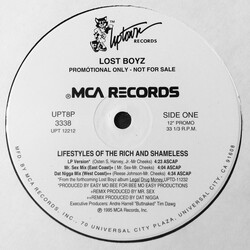 Lost Boyz Lifestyles Of The Rich And Shameless USED VINYL 12INCH 33 S RPM SINGLE PROMO