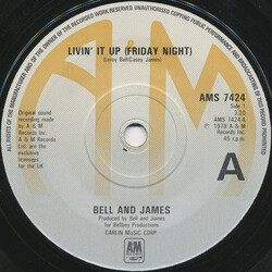 Bell & James Livin' It Up (Friday Night) VINYL 7" USED