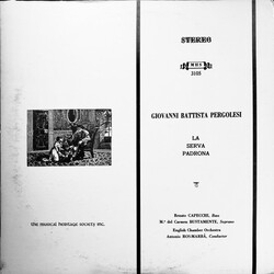 Giovanni Battista Pergolesi / Carmen Bustamante / Renato Capecchi / English Chamber Orchestra / Antoni Ros-Marbà La Serva Padrona Vinyl LP USED