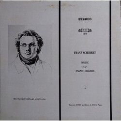 Franz Schubert / Maureen Jones / Dario de Rosa Music For Piano 4 Hands Vinyl LP USED