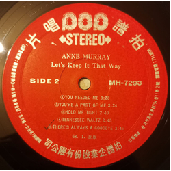 Anne Murray Let's Keep It That Way Vinyl LP USED