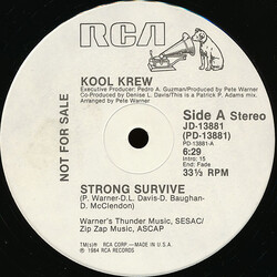 Kool Krew Strong Survive USED VINYL 12INCH PROMO