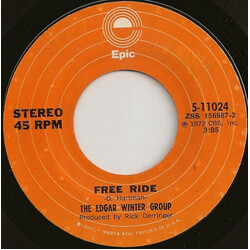 The Edgar Winter Group Free Ride Vinyl 7" USED