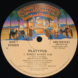 Platypus (2) Street Babies USED VINYL 12INCH 33 S RPM SINGLE PROMO