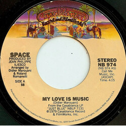 Space My Love Is Music USED VINYL 7INCH 45 RPM STYRENE STEREO