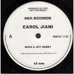 Carol Jiani Such A Joy Honey USED VINYL 12INCH 45 RPM PROMO
