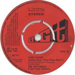 Pentangle Light Flight (Theme From "Take Three Girls") USED VINYL 7INCH 45 RPM STEREO