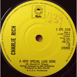 Charlie Rich A Very Special Love Song USED VINYL 7INCH 45 RPM SINGLE