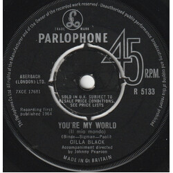 Cilla Black You're My World = Il Mio Mondo VINYL 7" USED