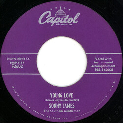 Sonny James Young Love / You're The Reason I'm In Love USED VINYL 7INCH 45 RPM SINGLE