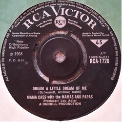 Cass Elliot / The Mamas & The Papas Dream A Little Dream Of Me USED VINYL 7INCH 45 RPM SINGLE