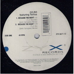 Co.Ro. / Taleesa Because The Night USED VINYL 12INCH 45 RPM MISPRINT
