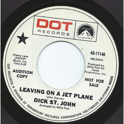 Dick St. John Leaving On A Jet Plane USED VINYL 7INCH 45 RPM PROMO