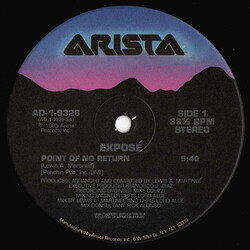 Exposé Point Of No Return USED VINYL 12INCH 33 S RPM STEREO