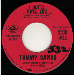 Tommy Sands I Gotta Have You USED VINYL 7INCH 45 RPM SINGLE PROMO