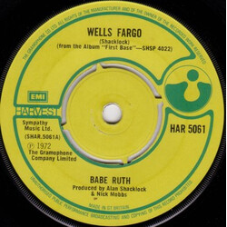 Babe Ruth Wells Fargo USED VINYL 7INCH 45 RPM SINGLE