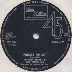 Martha Reeves & The Vandellas Forget Me Not USED VINYL 7INCH 45 RPM SINGLE
