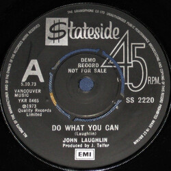 John Laughlin Do What You Can USED VINYL 7INCH SINGLE 45 RPM PROMO