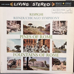 Ottorino Respighi / Fritz Reiner / The Chicago Symphony Orchestra Pines Of Rome / Fountains Of Rome Vinyl LP USED