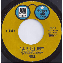 Free All Right Now / The Stealer USED VINYL 7INCH 45 RPM SINGLE STYRENE STEREO