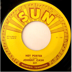 Johnny Cash & The Tennessee Two Hey, Porter / Cry, Cry, Cry, USED VINYL 7INCH 45 RPM SINGLE REISSUE