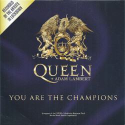 Queen / Adam Lambert You Are The Champions USED VINYL 7INCH 45 RPM SINGLE LIMITED EDITION NUMBERED STEREO