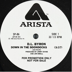 D.L. Byron Down In The Boondocks USED VINYL 12INCH PROMO