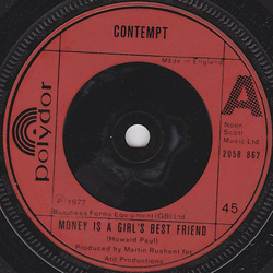 Contempt (2) Money Is A Girl's Best Friend Vinyl 7" USED