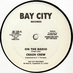 The Crash Crew On The Radio USED VINYL 12INCH 33 S RPM PROMO REISSUE