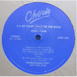 Jerry Carr (I'll Be Your) Piece Of The Rock / Love Recession USED VINYL 12INCH 33 S RPM PROMO