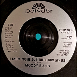 The Moody Blues I Know You're Out There Somewhere Vinyl 7" USED