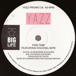 Yazz Fine Time USED VINYL 12INCH 45 RPM PROMO