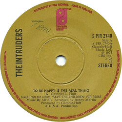 The Intruders To Be Happy Is The Real Thing USED VINYL 7INCH 45 RPM SINGLE
