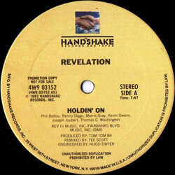 Revelation (2) Holdin' On USED VINYL 12INCH SINGLE PROMO