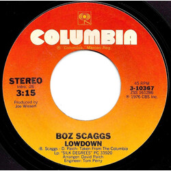 Boz Scaggs Lowdown / Harbor Lights USED VINYL 7INCH 45 RPM SINGLE STYRENE STEREO